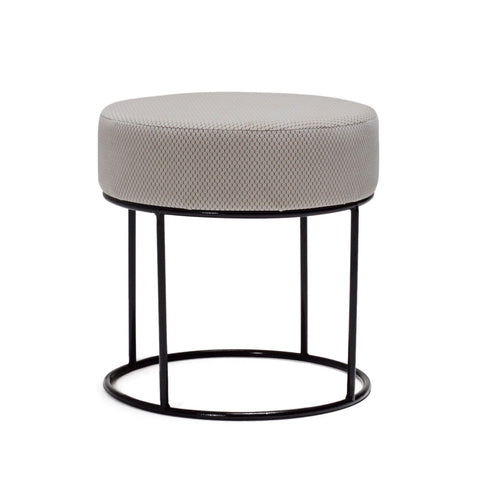 Pouf in tessuto Moon Crema