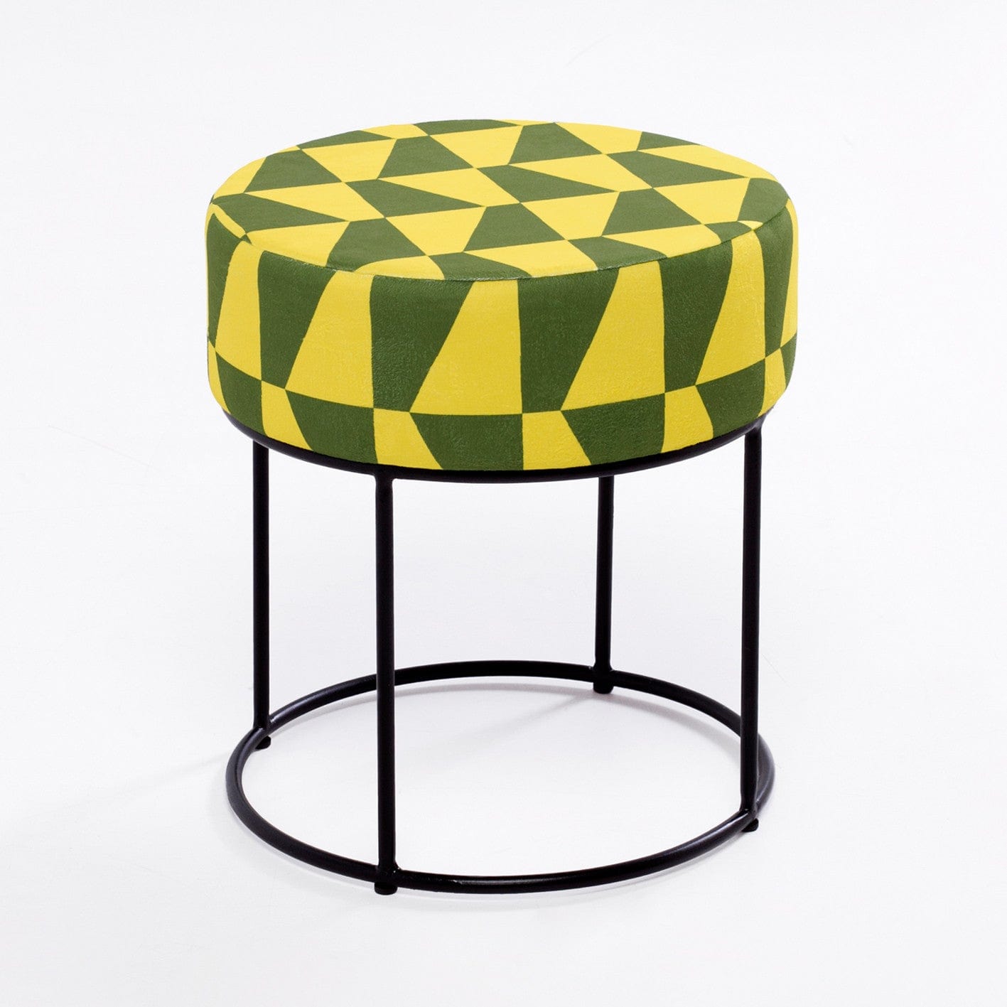 Pouf in tessuto Moon Giallo