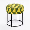 Pouf in tessuto Moon Giallo