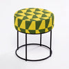 Pouf in tessuto Moon Giallo (1)