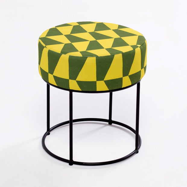 Pouf in tessuto Moon Giallo (1)