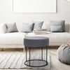 Pouf in tessuto Moon Grigio