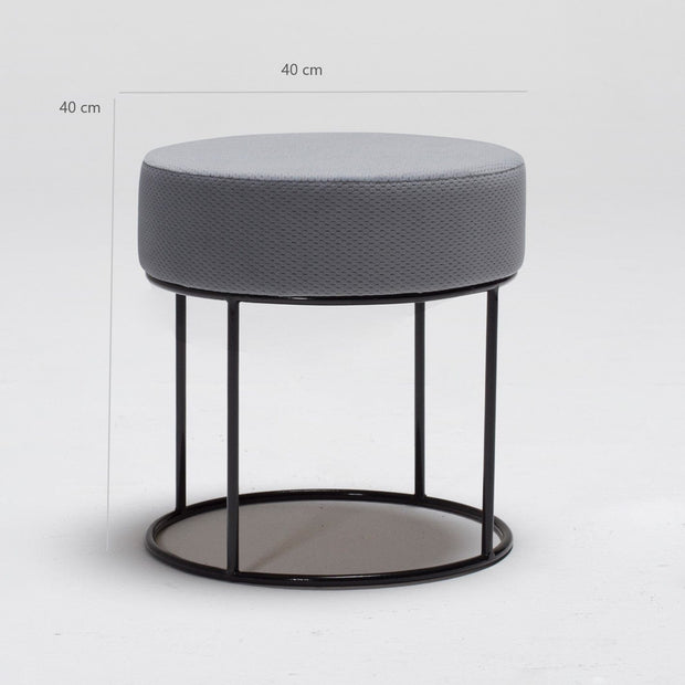 Pouf in tessuto Moon Grigio (4)