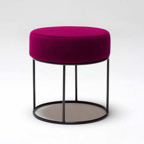 Pouf in tessuto Moon Violetto
