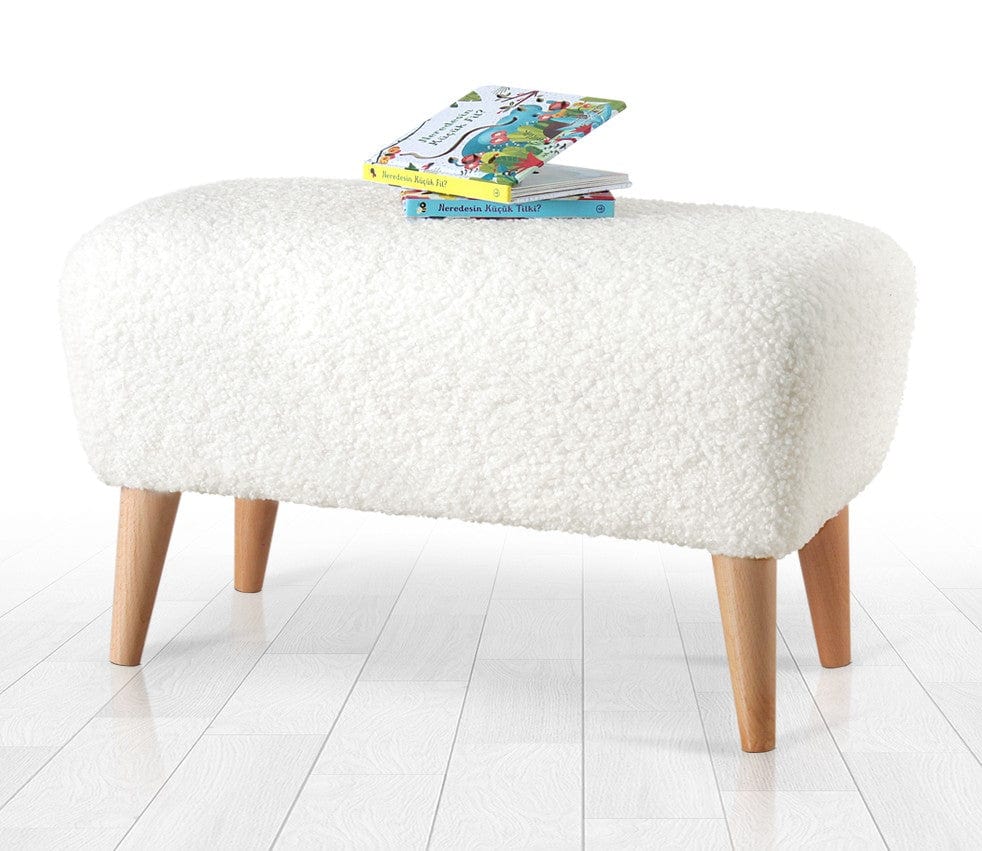 Pouf in tessuto Moouv Bianco