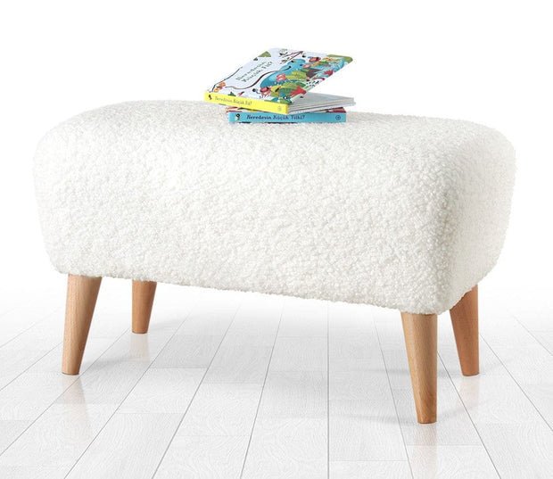 Pouf in tessuto Moouv Bianco