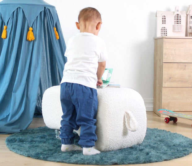 Pouf in tessuto Moouv Bianco (2)