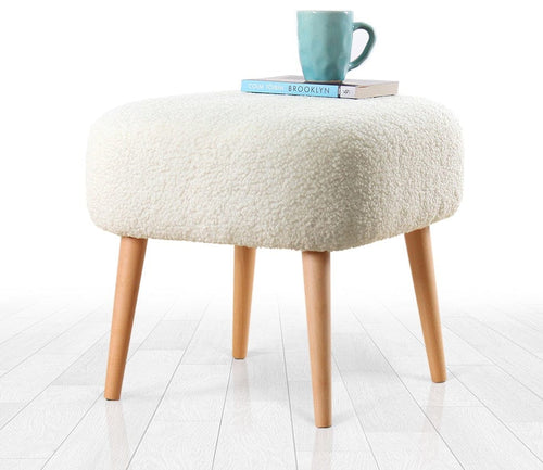 Pouf in tessuto Moouv Bianco