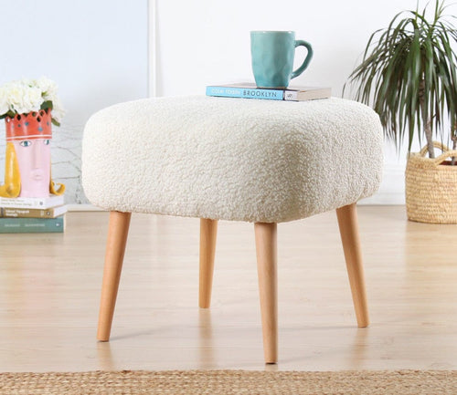 Pouf in tessuto Moouv Bianco (1)