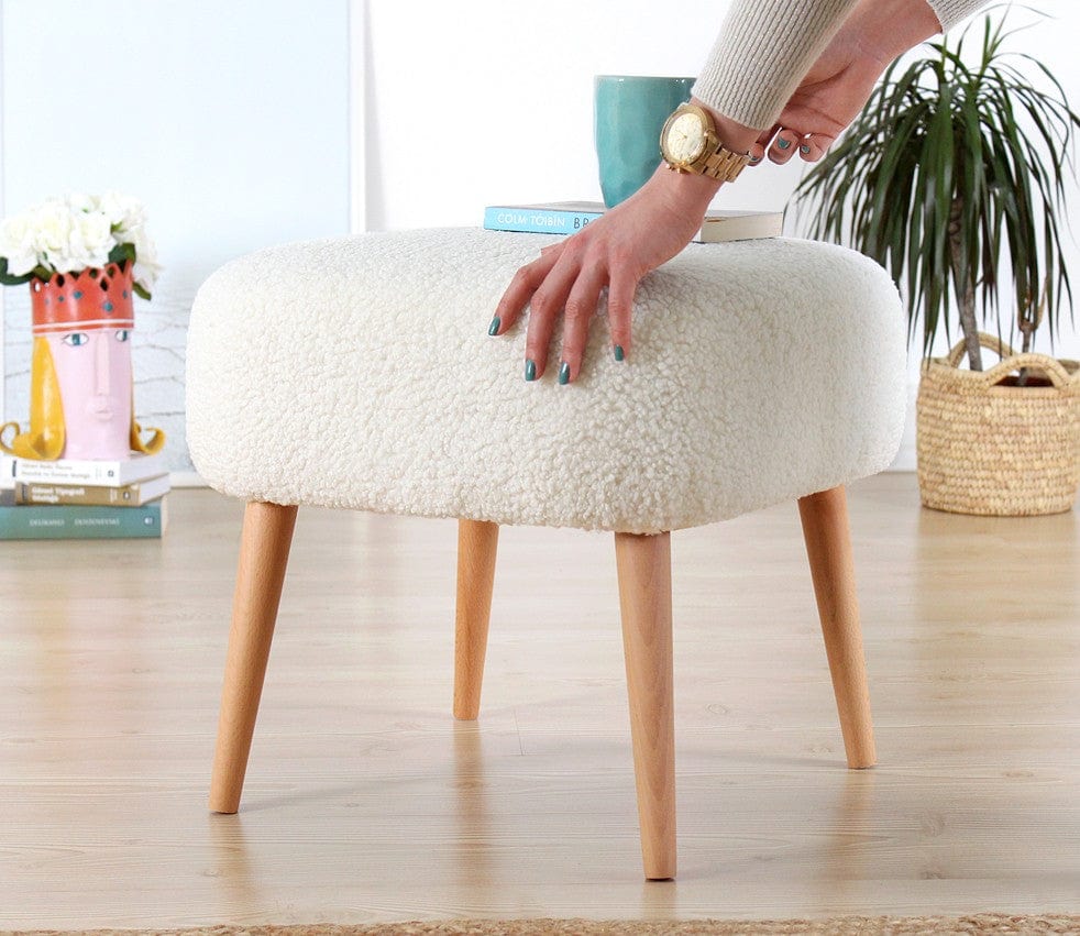 Pouf in tessuto Moouv Bianco (2)