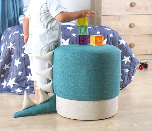 Pouf in tessuto Moouv Blu (2)