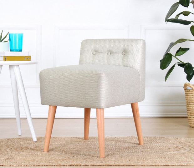 Pouf in tessuto Moouv Crema