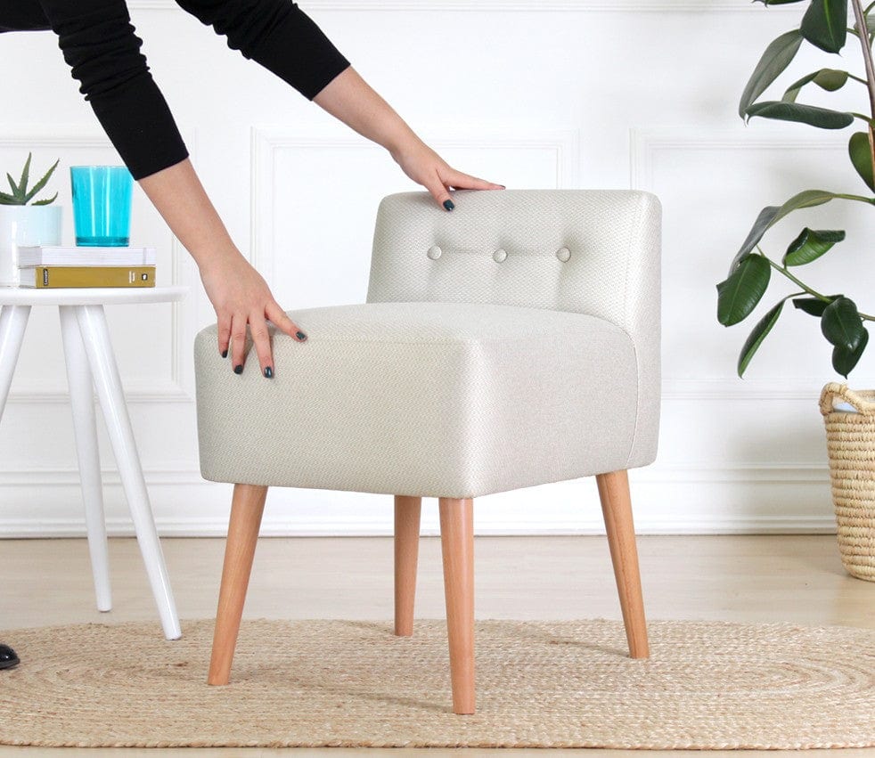 Pouf in tessuto Moouv Crema (2)