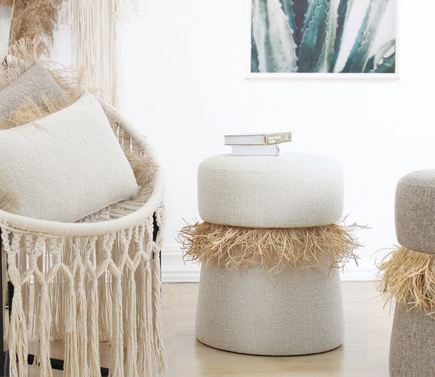 Pouf in tessuto Moouv Crema (6)