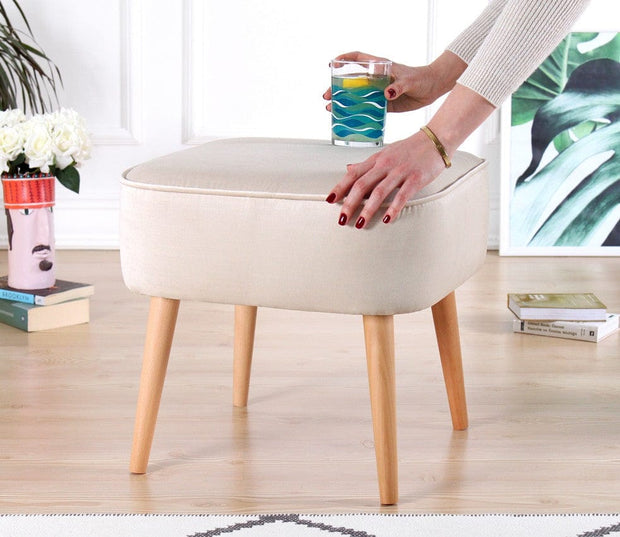 Pouf in tessuto Moouv Crema (2)