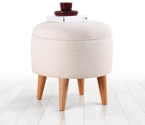Pouf in tessuto Moouv Crema
