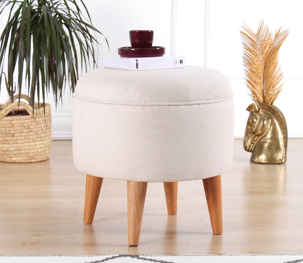 Pouf in tessuto Moouv Crema (1)