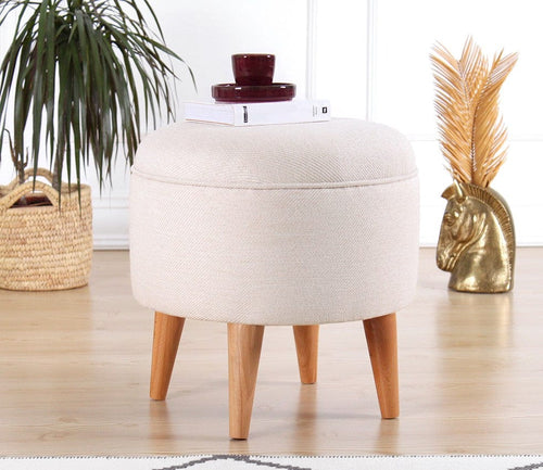 Pouf in tessuto Moouv Crema (1)