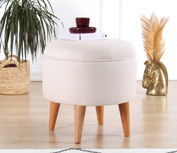Pouf in tessuto Moouv Crema (1)