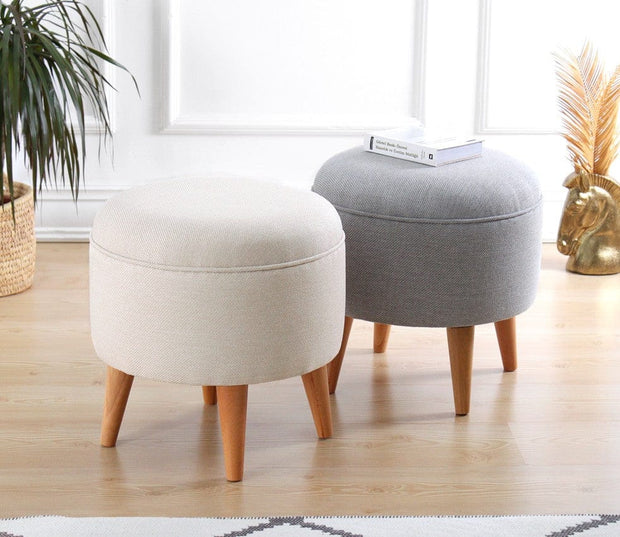 Pouf in tessuto Moouv Crema (3)
