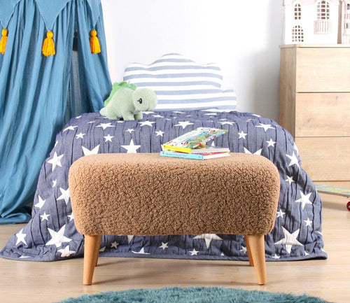 Pouf in tessuto Moouv Marrone (1)