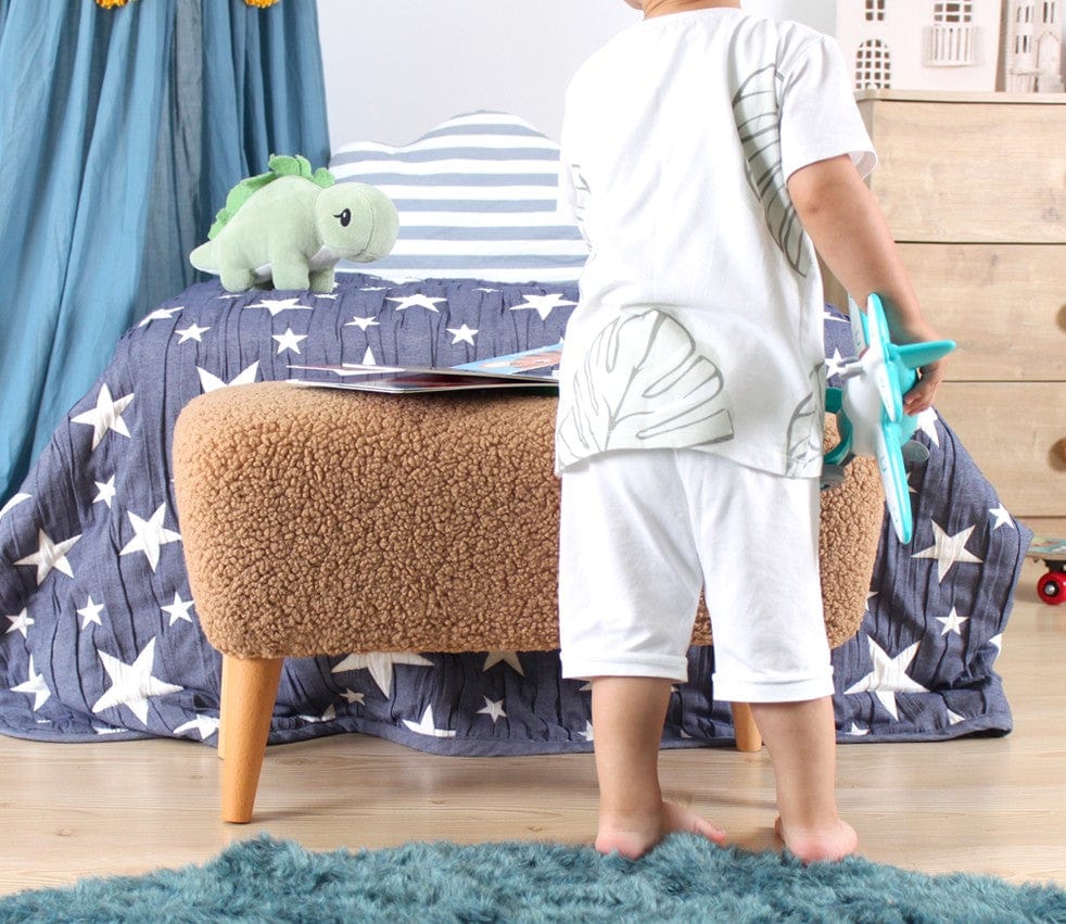 Pouf in tessuto Moouv Marrone (3)