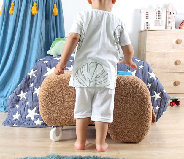 Pouf in tessuto Moouv Marrone (2)