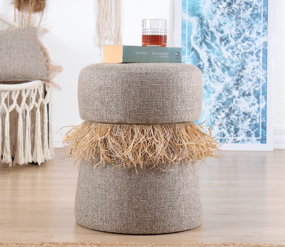 Pouf in tessuto Moouv Marrone (1)