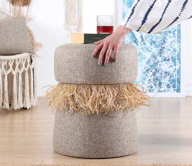 Pouf in tessuto Moouv Marrone (2)