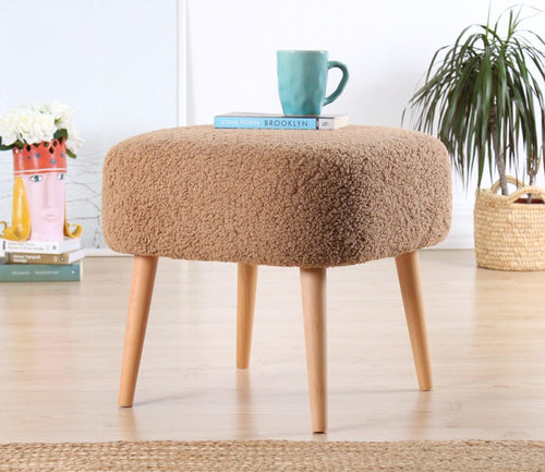 Pouf in tessuto Moouv Marrone (1)
