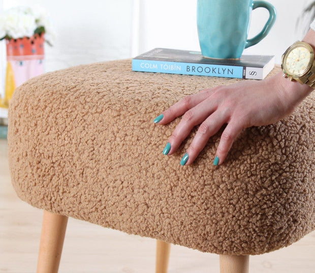Pouf in tessuto Moouv Marrone (4)