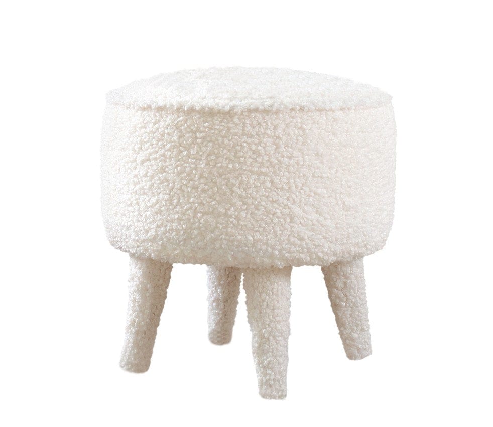 Pouf in tessuto Moouv Round Bianco (6)
