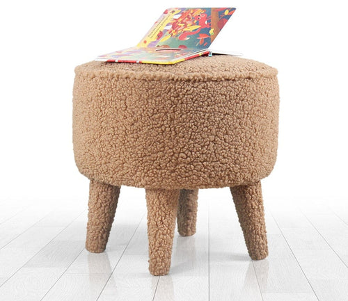 Pouf in tessuto Moouv Round Marrone