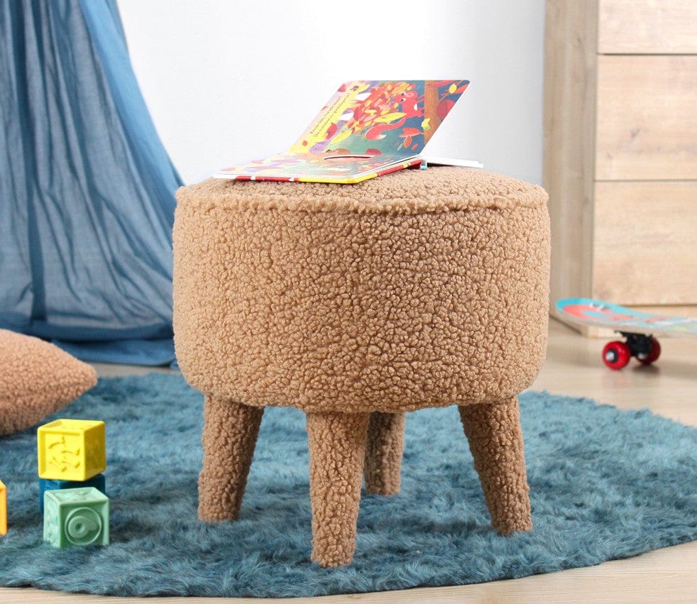 Pouf in tessuto Moouv Round Marrone (3)
