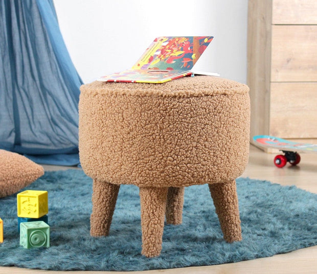 Pouf in tessuto Moouv Round Marrone (3)