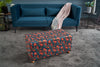 Pouf in tessuto Nergis Rectangle Multicolore