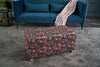 Pouf in tessuto Nergis Rectangle Multicolore (1)