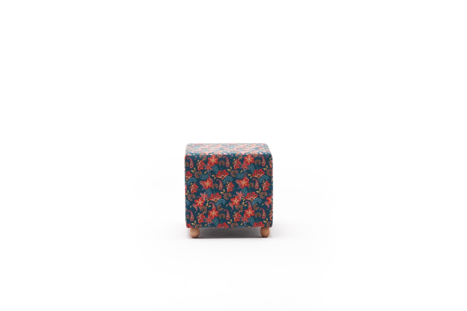 Pouf in tessuto Nergis Square Multicolore (5)