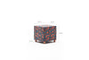 Pouf in tessuto Nergis Square Multicolore (6)