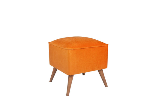 Pouf in tessuto New Bern Arancia