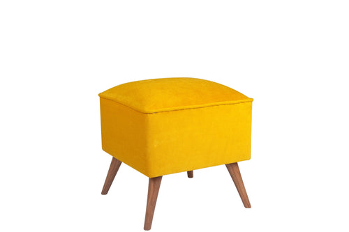 Pouf in tessuto New Bern Giallo