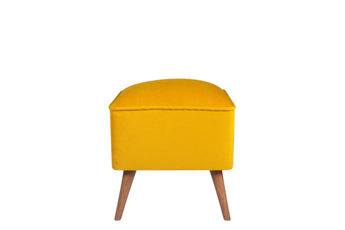 Pouf in tessuto New Bern Giallo (1)