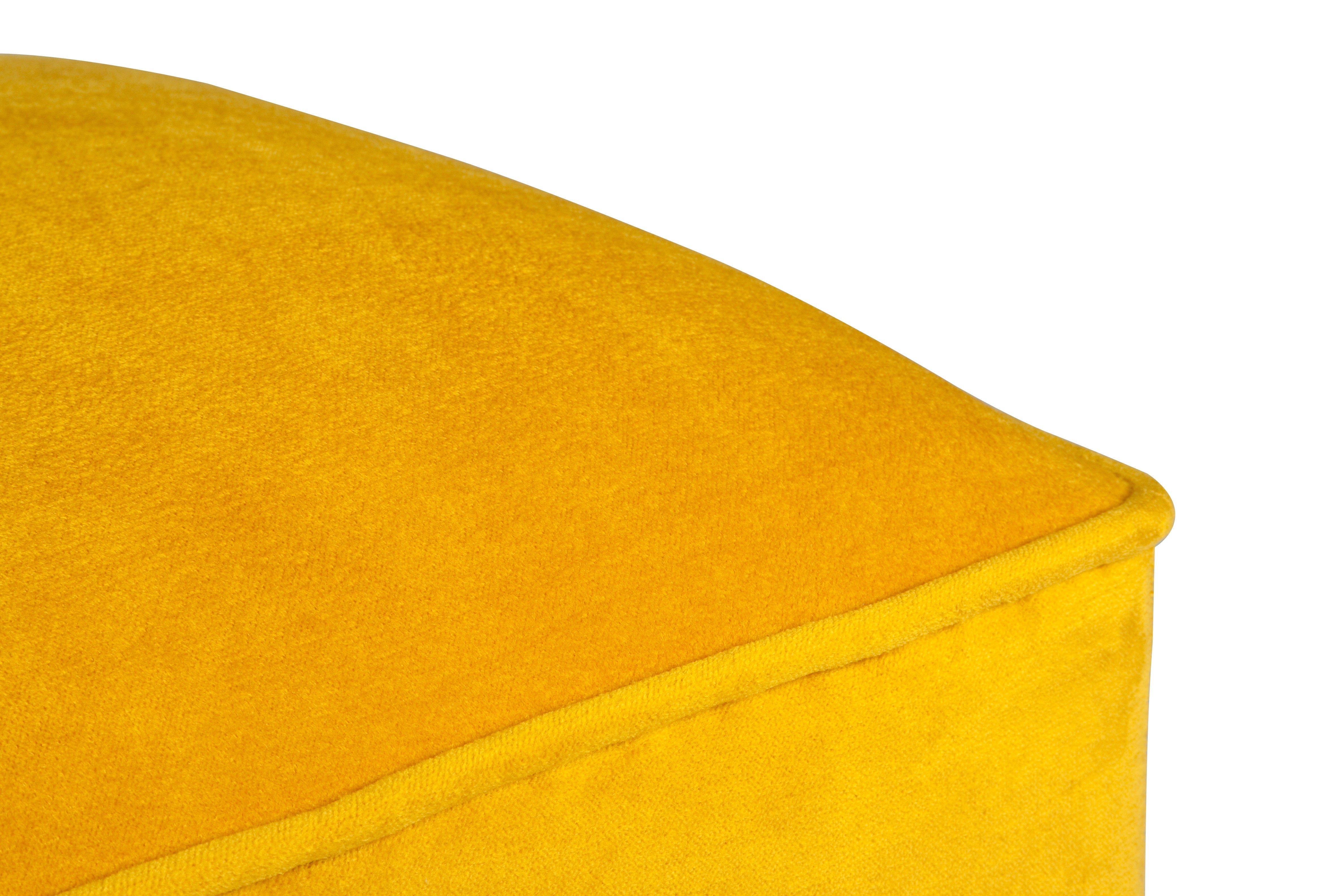 Pouf in tessuto New Bern Giallo (2)