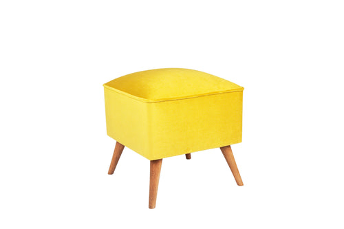 Pouf in tessuto New Bern Giallo