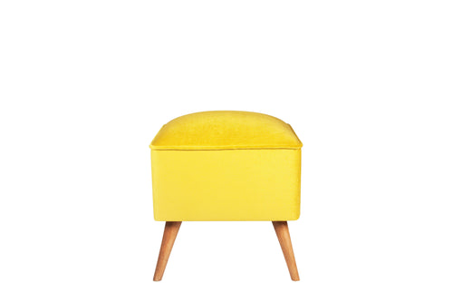 Pouf in tessuto New Bern Giallo (1)