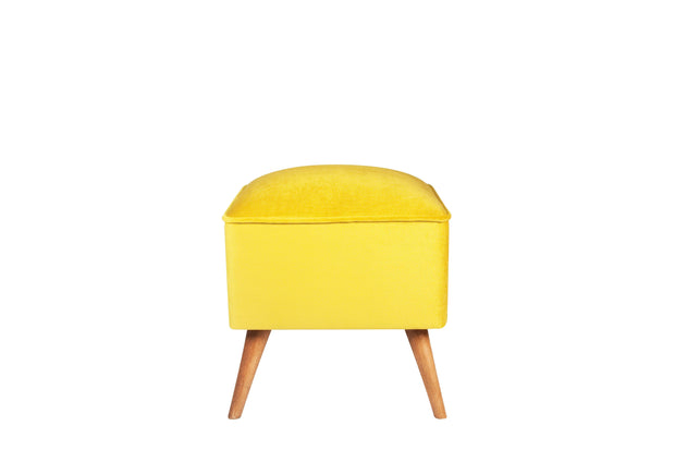 Pouf in tessuto New Bern Giallo (1)