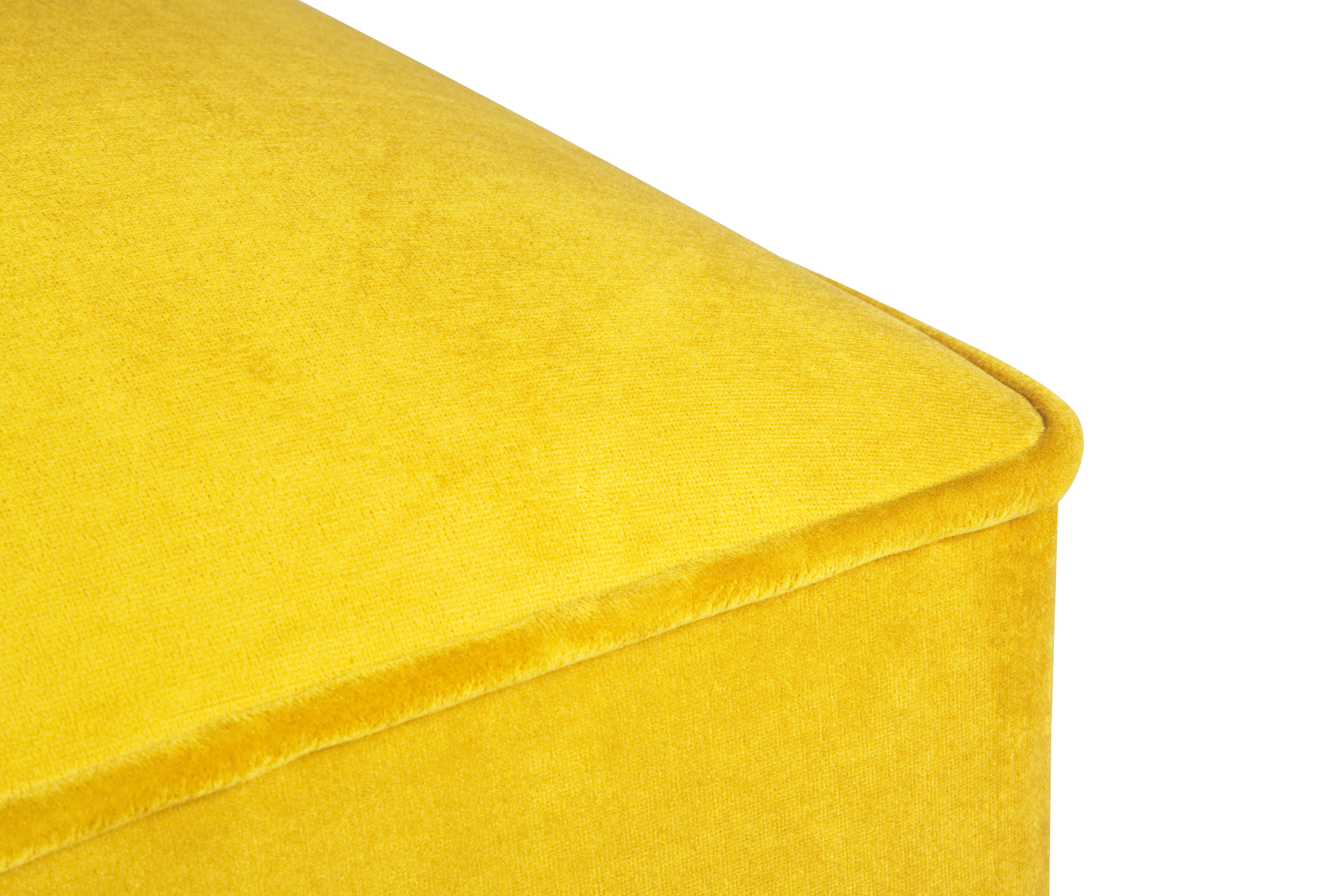 Pouf in tessuto New Bern Giallo (2)