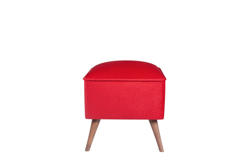 Pouf in tessuto New Bern Rosso (1)