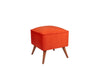 Pouf in tessuto New Bern Ruggine