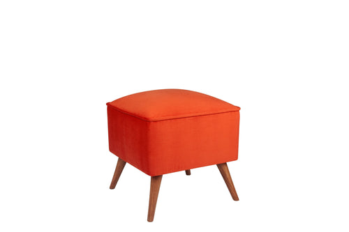 Pouf in tessuto New Bern Ruggine